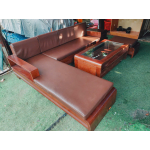 Sofa Gỗ Sồi Thanh Lý Giá Tốt – Mẫu Góc L Bọc Nệm Sang Trọng