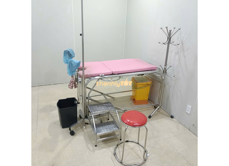 Thanh lý bàn khám sản phụ khoa inox sus 201 giá rẻ