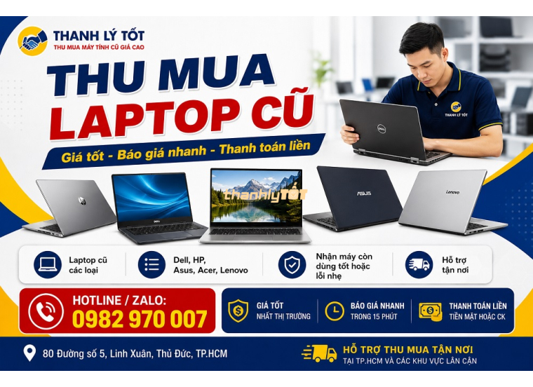 Bảng giá thu mua máy tính cũ TPHCM 2026 – Xem trước để khỏi bán hớ